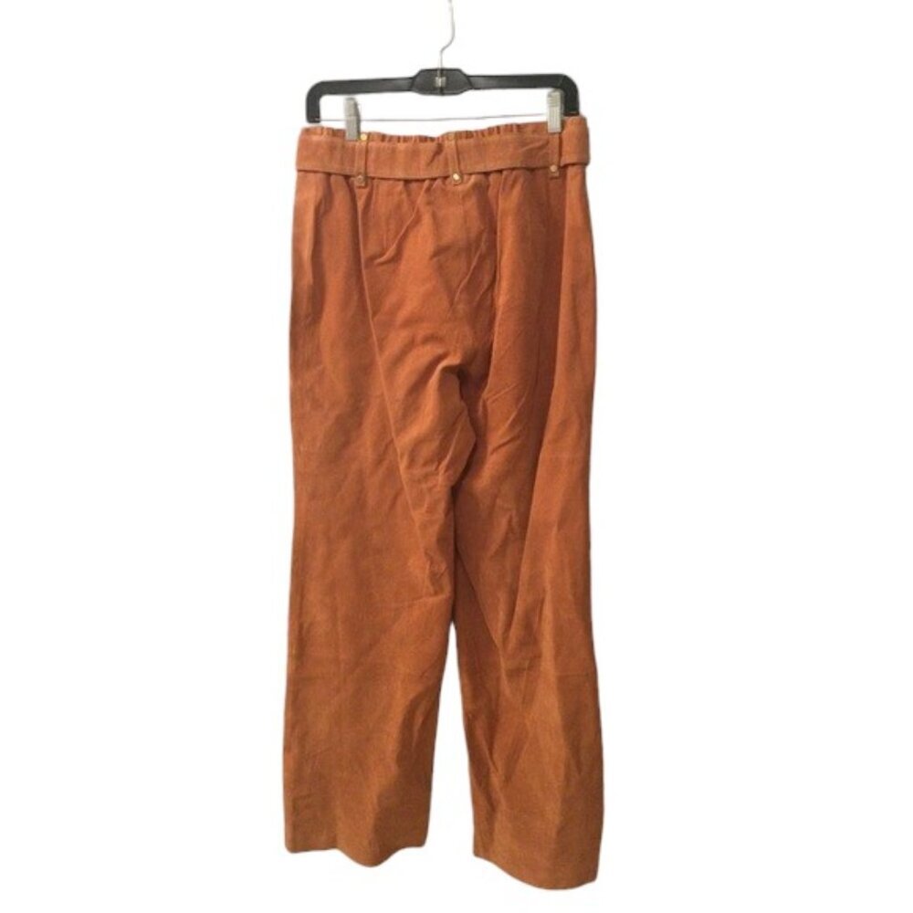 Rare NWT Terry Lewis Classic Luxuries Leather Suede Pants Brass Hardware - Picture 2 of 8